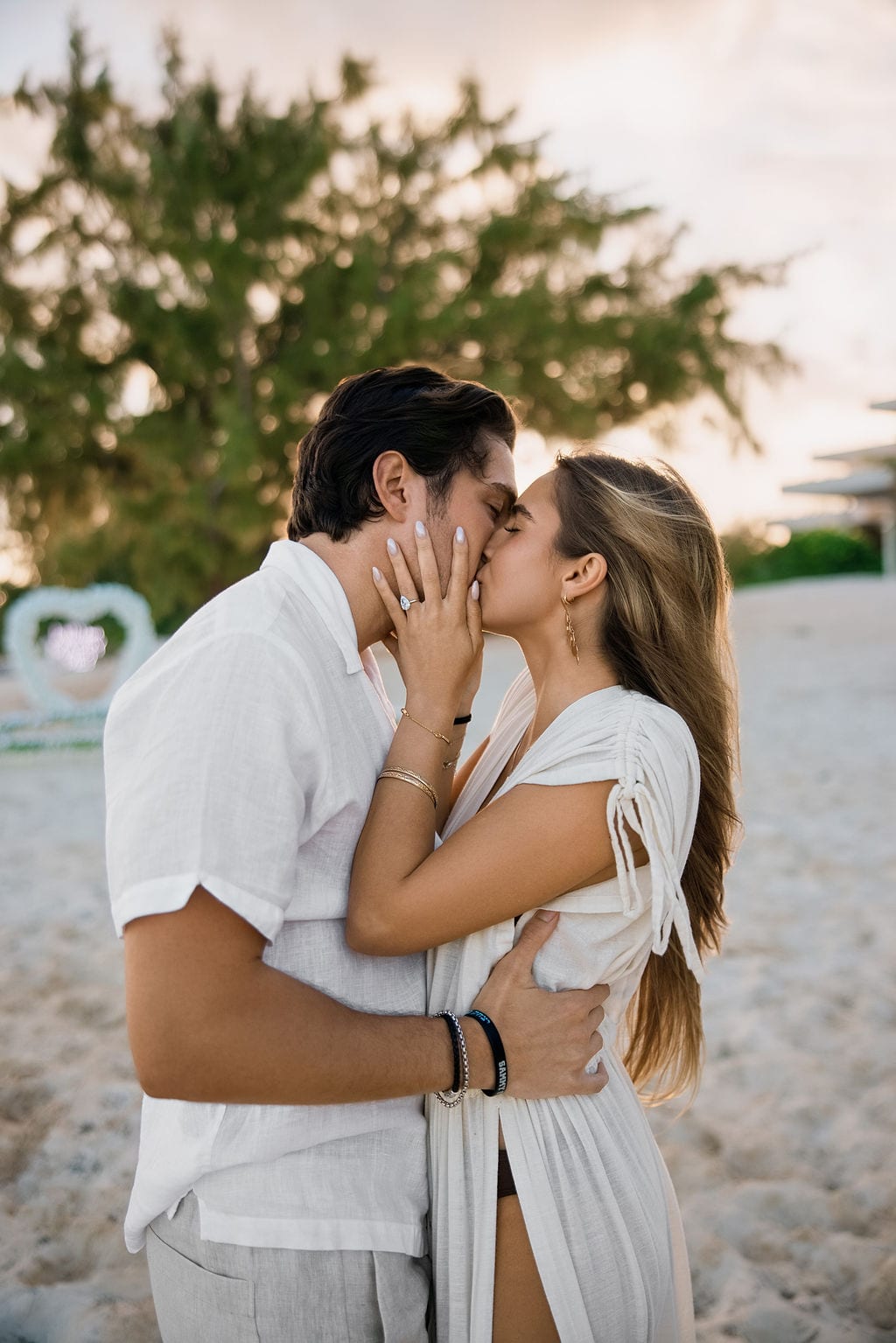 A kiss at golden hour